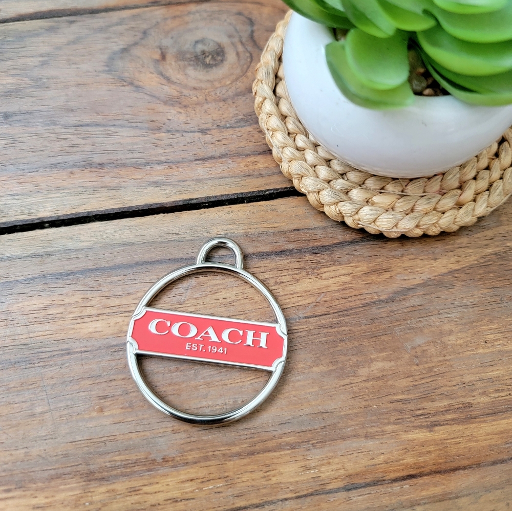Coach hang tag pendant bag charm keychain